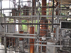 Column Still Habitation Clement Distillery in Martinique