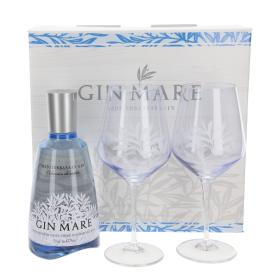 Gin Mare Mediterranean Gin with 2 balloon glasses (B-goods) 