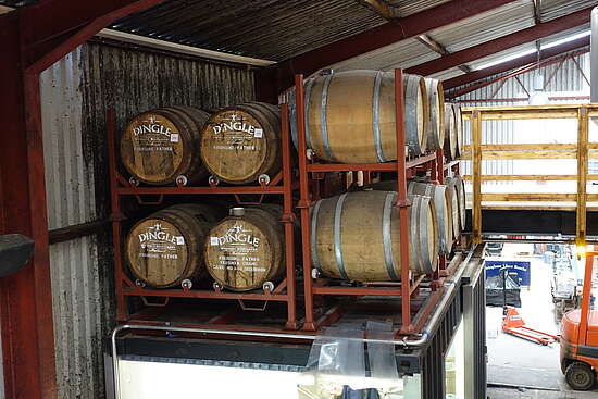 Casks with Dingle Whiskey