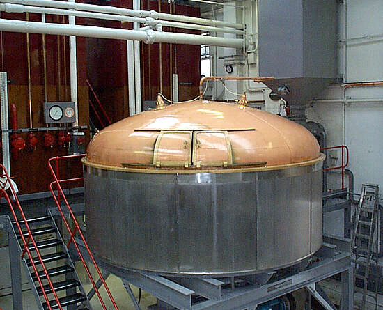 The mash tun inside the Glengoyne distillery.