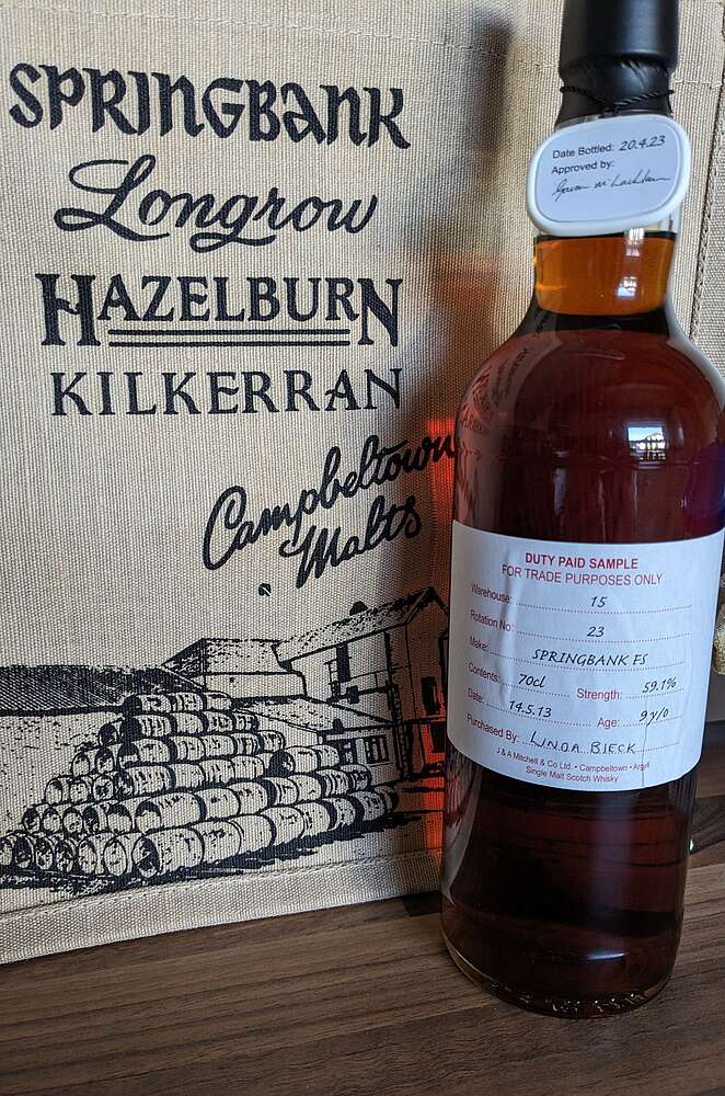 Springbank 9 Years - 2013 Distillery Exclusive Duty Paid Sample 