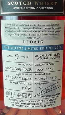 Ledaig The Village Limited Edition 2017
