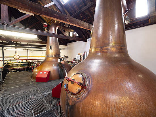 pot stills of the BenRiach distillery