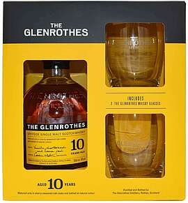 Glenrothes Geschenkbox mit 2 gravierten Tumblern