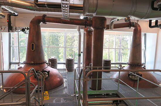 The stills of the Macmyra distillery