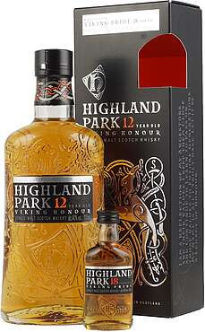 Highland Park 12 Geschenkset 0,7 Liter 40 % Vol. mit Miniatur 18 Yo.