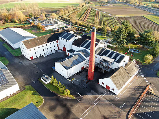 Distillery from above