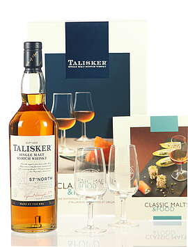 Talisker 57° North Classic Malts and Food with 2 Glasses