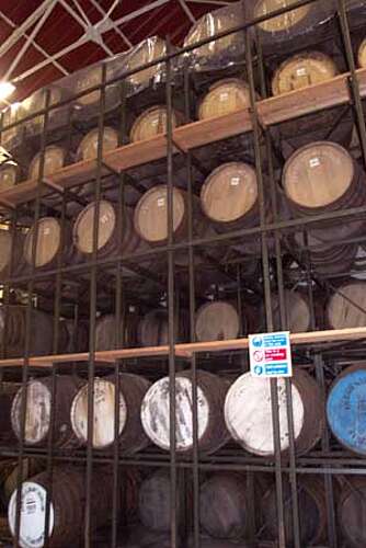 Inside the warehouse of Aberlour