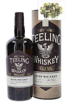 Teeling Single Malt inkl. gratis Untersetzer mit irischen Whiskey-Marken