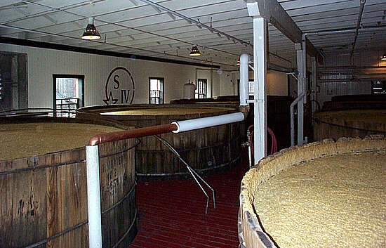 Fermenters at the Makers Mark distillery