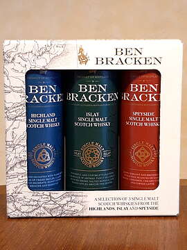 Ben Bracken Probierset - 3 Mini Single Malt Scotch Whiskys - Highland+Islay+Speyside