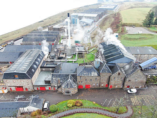 Glenmorangie distillery from above