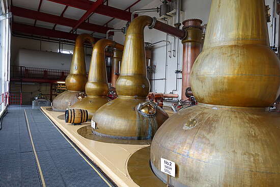 The Pot Stills of the Glendronach Distillery