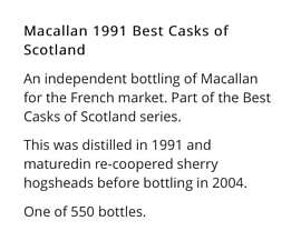Macallan Best Casks Of Scotland