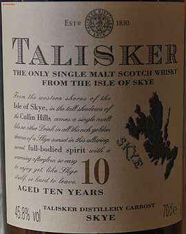 Talisker (old label)