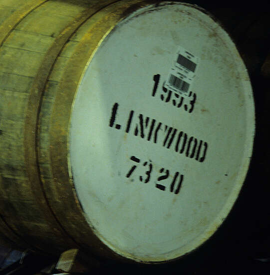 A cask with the Linkwood stamp.