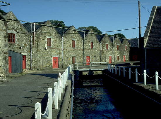 The warehouses of the Glendronach Distillery