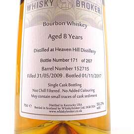 Heaven Hill 2009 Whisky Broker 8 Year Old Sample