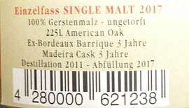 Eifel Whisky, Einzelfass Single Malt