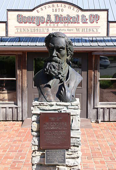 A statue of George Dickel