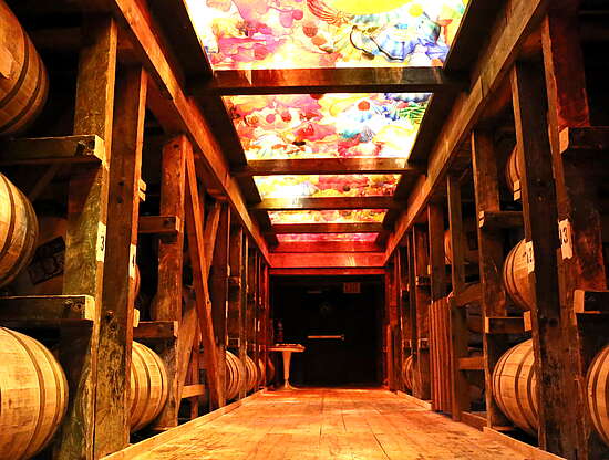 Inside the warehouse of Makers Mark