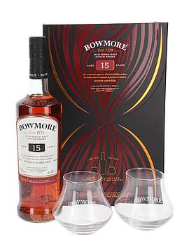 Bowmore mit 2 Gläsern
