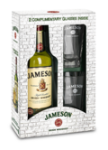 Jameson Geschenkpackung inkl. 2 Longdrink-Gläsern mit Jameson-Logo.