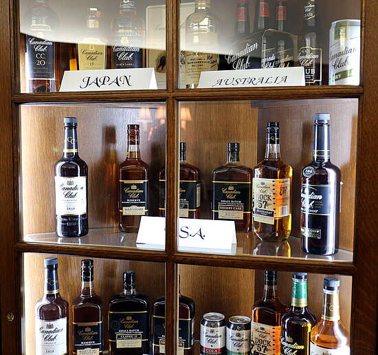 A Cupboard of Canadian Club whisky