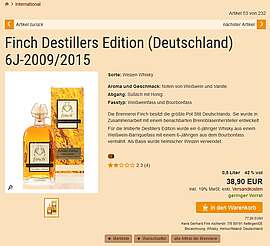 Finch Destillers Edition (Deutschland)