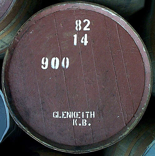 A cask of the Glen Keith Distillery