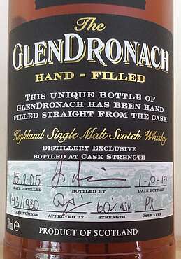 Glendronach Handfilled at the distillery