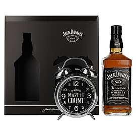 Jack Daniel's Tennessee Whiskey in Geschenkbox mit Wecker