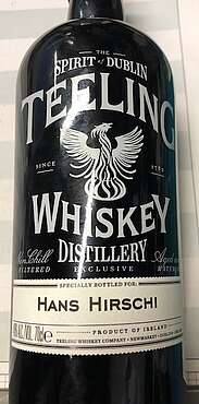 Teeling WHISKEY;  Distillery Exclusive; SPECIALLY BOTTELD FOR HANS HIRSCHI