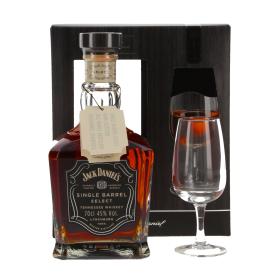 Jack Daniel's Single Barrel with nosing glass with damaged outer packaging 